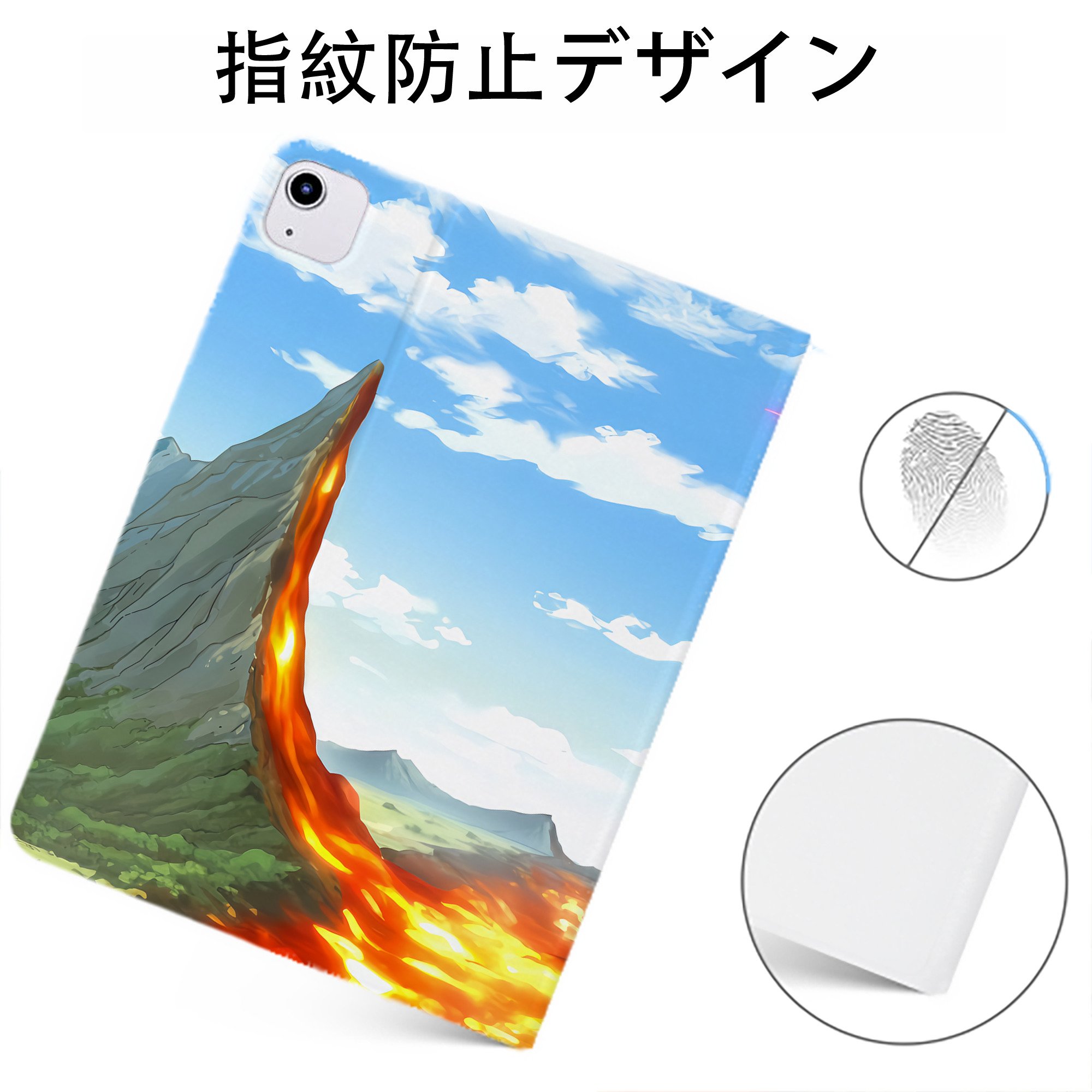 （画像用） 転スラ Regarding Reincarnated to Slime IPadケース ペンホルダー付き ブックスタイルデザイン